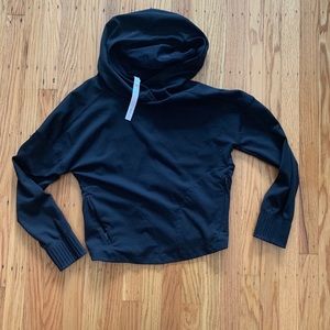 Lulu Lemon black pull over with open back